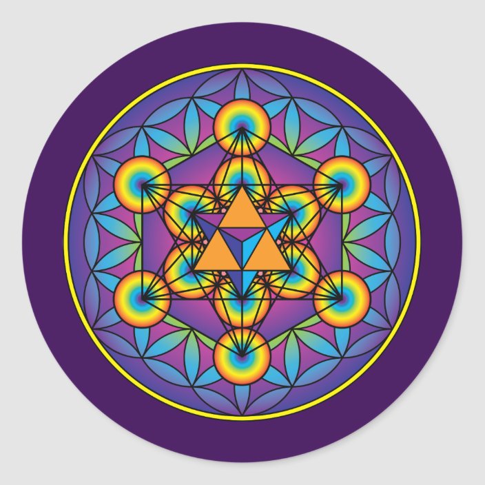 Round of life. Орнамент катушка Merkaba.